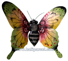 Wallhanging Butterfly With Painted, Handcrafted From Albesia Wood