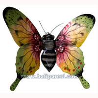 Wallhanging Butterfly With Painted, Handcrafted From Albesia Wood