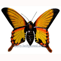 Wallhanging Butterfly With Painted, Handcrafted From Albesia Wood