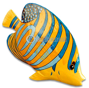 Tropical Fish With Painted, Handcarved From Albesia Wood