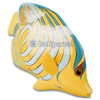 Tropical Fish With Painted, Handcarved From Albesia Wood