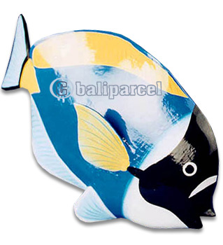 Tropical Fish With Painted, Handcarved From Albesia Wood