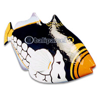 Tropical Fish With Painted, Handcarved From Albesia Wood