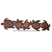 Turtles Wallhanging With Dot Art Painted, Handcrafted From Albesia Wood