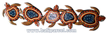 Turtles Wallhanging With Dot Art Painted, Handcrafted From Albesia Wood