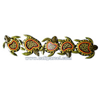 Turtles Wallhanging With Dot Art Painted, Handcrafted From Albesia Wood