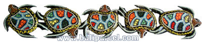 Turtles Wallhanging With Dot Art Painted, Handcrafted From Albesia Wood
