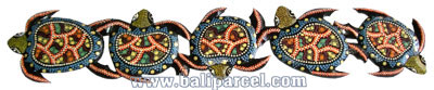 Turtles Wallhanging With Dot Art Painted, Handcrafted From Albesia Wood