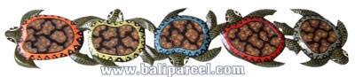 Turtles Wallhanging With Dot Art Painted, Handcrafted From Albesia Wood