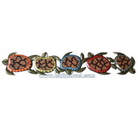 Turtles Wallhanging With Dot Art Painted, Handcrafted From Albesia Wood