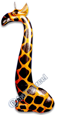 Giraffe, Handcarved From Albesia Wood