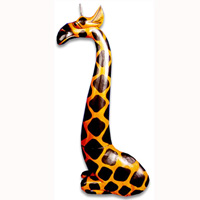 Giraffe, Handcarved From Albesia Wood