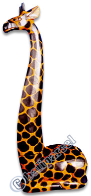 Giraffe, Handcarved From Albesia Wood