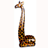 Giraffe, Handcarved From Albesia Wood