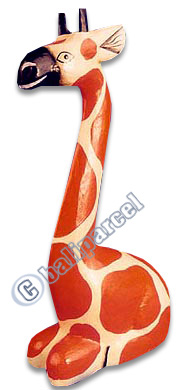 Giraffe, Handcarved From Albesia Wood