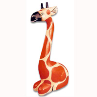 Giraffe, Handcarved From Albesia Wood
