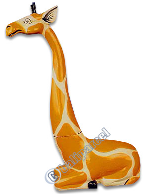 Giraffe, Handcarved From Albesia Wood