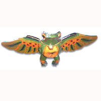 Hanging Frog Mobile With Painted, Handcrafted From Albesia Wood