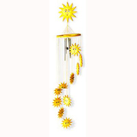 Hanging  Sun Mobile With Painted, Handcrafted From Albesia Wood  