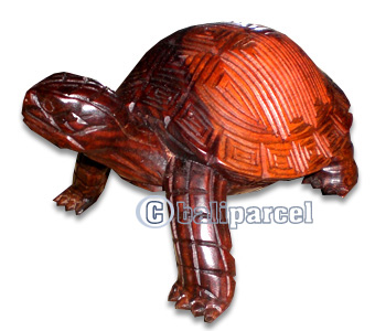 Wooden Turtle Carving, Hand Carved From Sono Wood  
