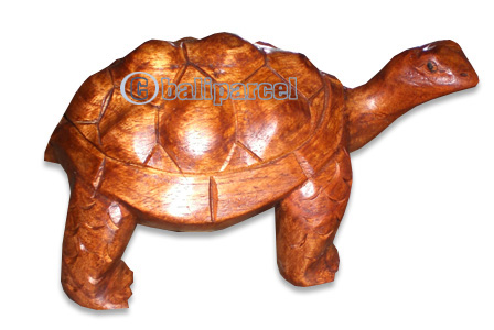 Wooden Turtle Carving, Hand Carved From Hibiscus Wood  