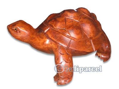 Wooden Turtle Carving, Hand Carved From Hibiscus Wood  
