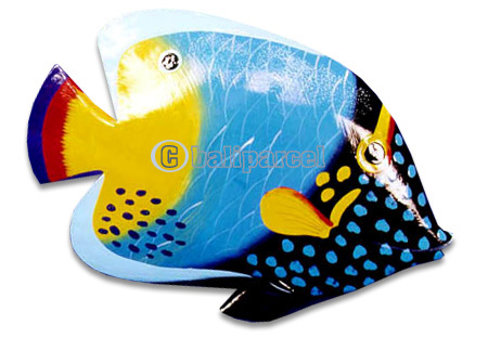 Tropical Fish With Painted, Handcarved From Albesia Wood