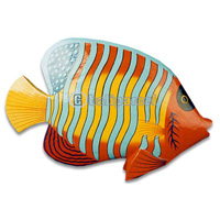 Tropical Fish With Painted, Handcarved From Albesia Wood