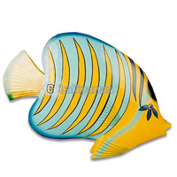 Tropical Fish With Painted, Handcarved From Albesia Wood