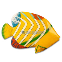 Tropical Fish With Painted, Handcarved From Albesia Wood