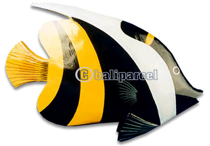 Tropical Fish With Painted, Handcarved From Albesia Wood