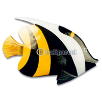 Tropical Fish With Painted, Handcarved From Albesia Wood
