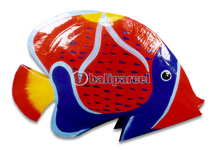 Tropical Fish With Painted, Handcarved From Albesia Wood