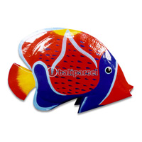 Tropical Fish With Painted, Handcarved From Albesia Wood