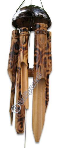 Bamboo Windchime, Burned Bamboo With Coconut