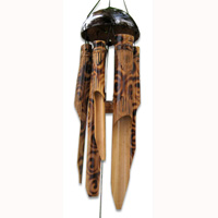 Bamboo Windchime, Burned Bamboo With Coconut