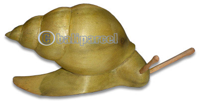 Wooden Snail, Hand Carved From Waru Wood