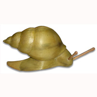 Wooden Snail, Hand Carved From Waru Wood