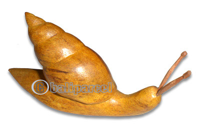Wooden Snail, Hand Carved From Waru Lot Wood