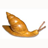 Wooden Snail, Hand Carved From Waru Lot Wood