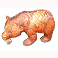 Wooden Bear, Hand Carved From Suar Wood