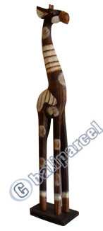Giraffe, Handcarved From Albesia Wood
