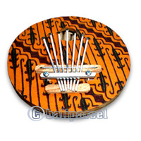 Karimba With Batik, Handcarved From Wood And Coconut