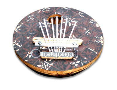 Karimba With Batik, Handcarved From Wood And Coconut