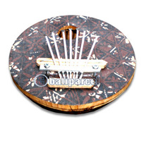 Karimba With Batik, Handcarved From Wood And Coconut