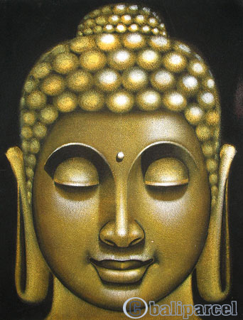 Buddha Painting, Mixed Media On Canvas