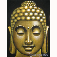 Buddha Painting, Mixed Media On Canvas