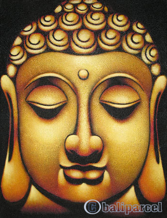Buddha Painting, Mixed Media On Canvas