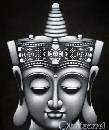 Buddha Painting, Mixed Media On Canvas