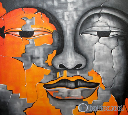 Buddha Painting, Acrylic On Canvas